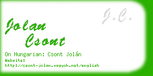 jolan csont business card